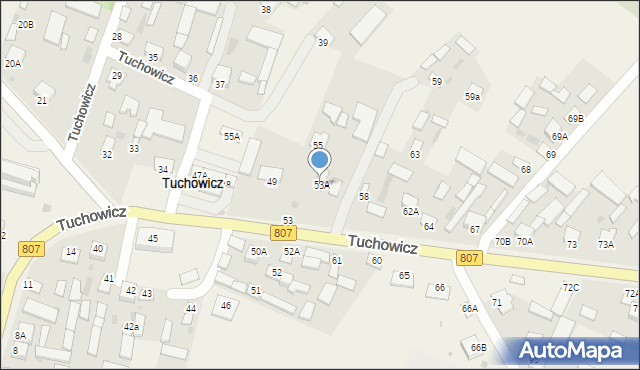 Tuchowicz, Tuchowicz, 53A, mapa Tuchowicz