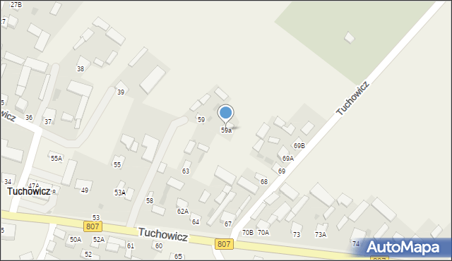 Tuchowicz, Tuchowicz, 59a, mapa Tuchowicz