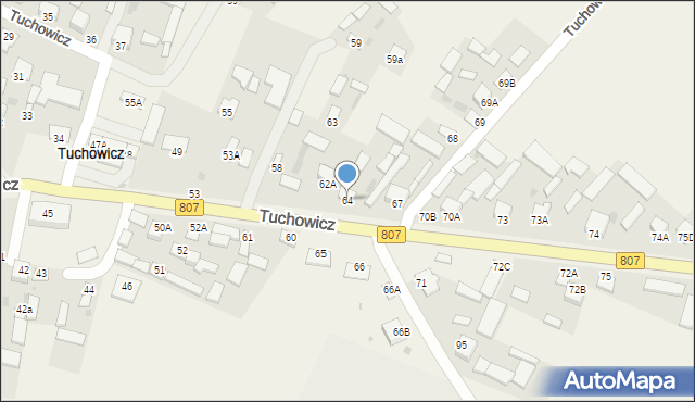 Tuchowicz, Tuchowicz, 64, mapa Tuchowicz