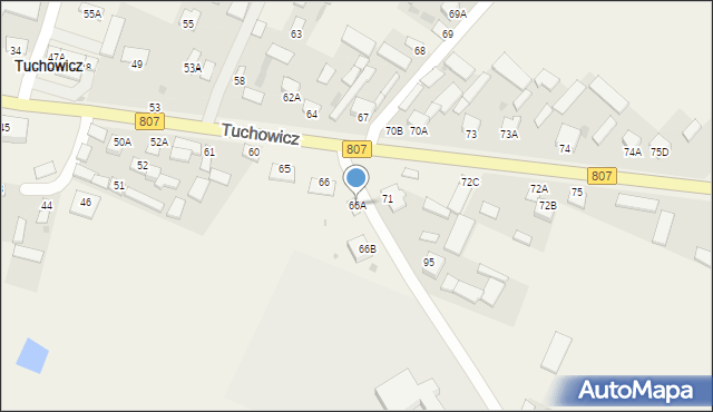 Tuchowicz, Tuchowicz, 66A, mapa Tuchowicz