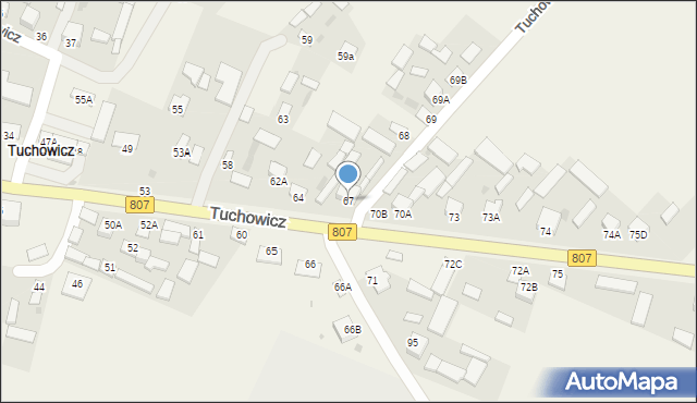 Tuchowicz, Tuchowicz, 67, mapa Tuchowicz