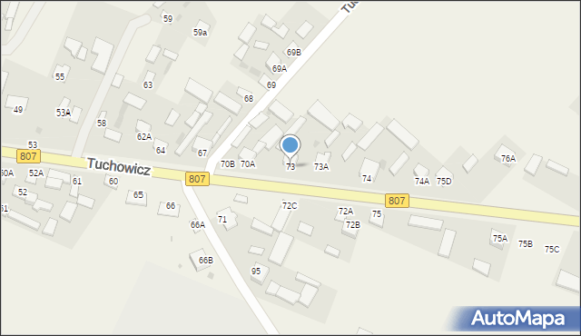 Tuchowicz, Tuchowicz, 73, mapa Tuchowicz
