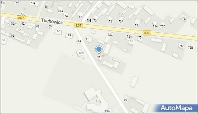 Tuchowicz, Tuchowicz, 95, mapa Tuchowicz