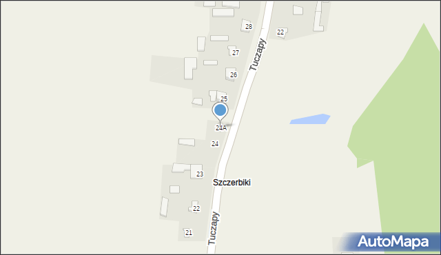 Tuczapy, Tuczapy, 24A, mapa Tuczapy