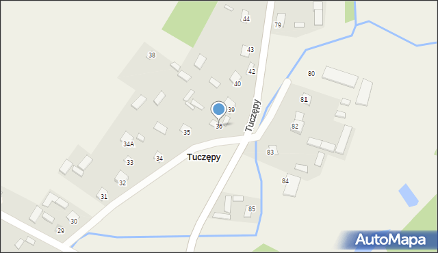 Tuczępy, Tuczępy, 36, mapa Tuczępy