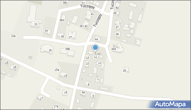 Tuczępy, Tuczępy, 13, mapa Tuczępy