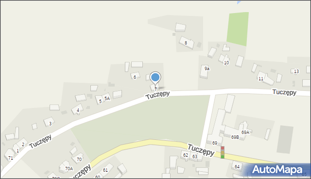 Tuczępy, Tuczępy, 7, mapa Tuczępy