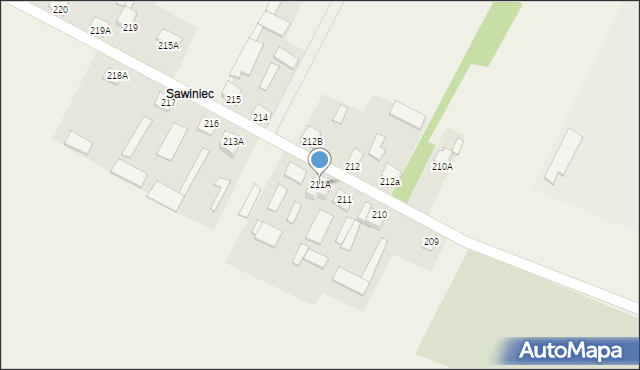 Tuczna, Tuczna, 211A, mapa Tuczna