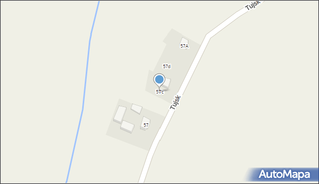 Tujsk, Tujsk, 57c, mapa Tujsk