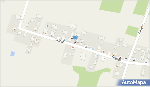 Tuklęcz, Tuklęcz, 15, mapa Tuklęcz