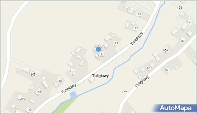 Tuligłowy, Tuligłowy, 212, mapa Tuligłowy