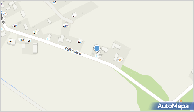 Tułkowice, Tułkowice, 11, mapa Tułkowice