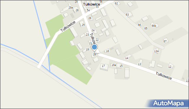Tułkowice, Tułkowice, 18, mapa Tułkowice