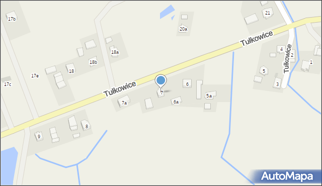Tułkowice, Tułkowice, 7, mapa Tułkowice