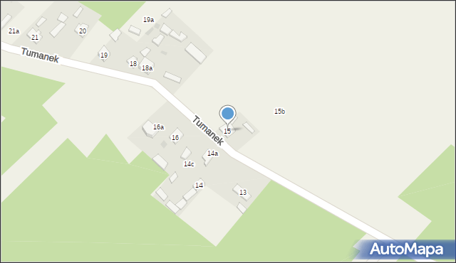 Tumanek, Tumanek, 15, mapa Tumanek