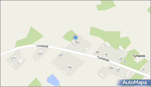 Tumanek, Tumanek, 27d, mapa Tumanek