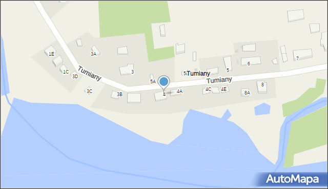 Tumiany, Tumiany, 4, mapa Tumiany