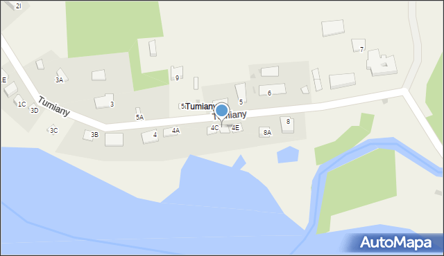 Tumiany, Tumiany, 4D, mapa Tumiany