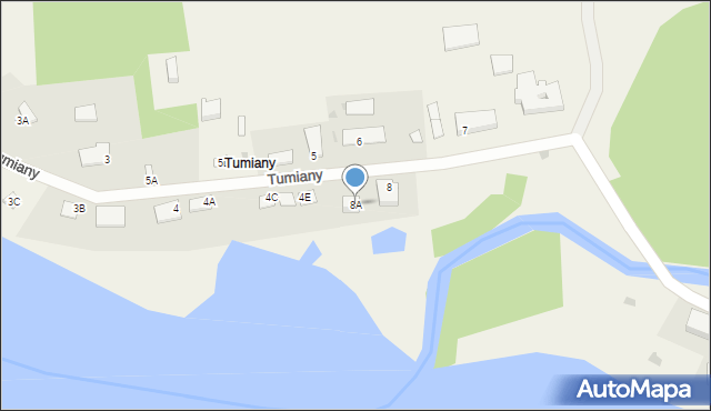 Tumiany, Tumiany, 8A, mapa Tumiany