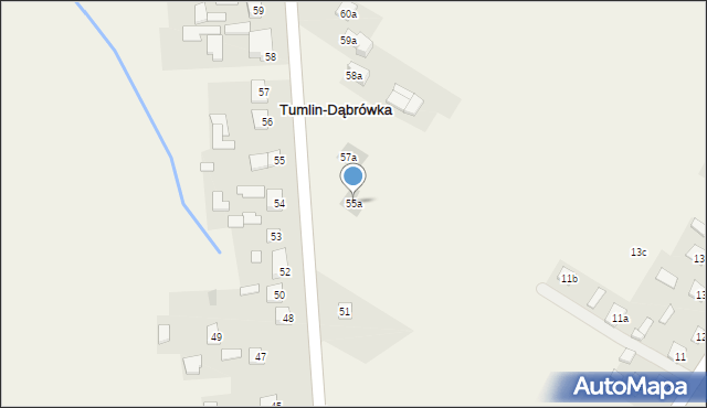 Tumlin-Dąbrówka, Tumlin-Dąbrówka, 55a, mapa Tumlin-Dąbrówka