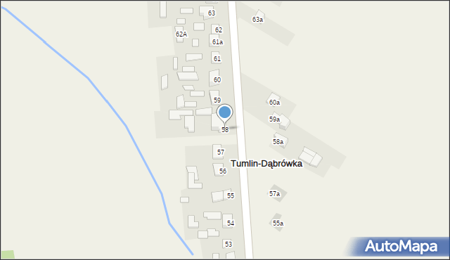 Tumlin-Dąbrówka, Tumlin-Dąbrówka, 58, mapa Tumlin-Dąbrówka