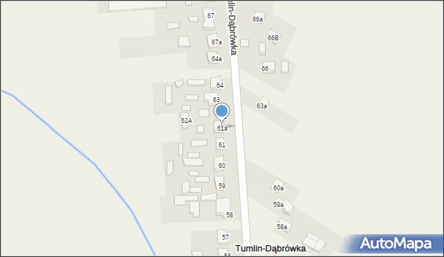 Tumlin-Dąbrówka, Tumlin-Dąbrówka, 61a, mapa Tumlin-Dąbrówka