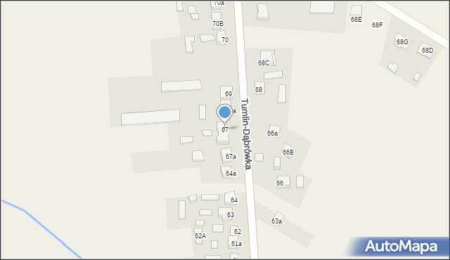 Tumlin-Dąbrówka, Tumlin-Dąbrówka, 67, mapa Tumlin-Dąbrówka