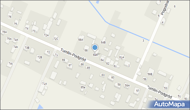 Tumlin-Podgród, Tumlin-Podgród, 64A, mapa Tumlin-Podgród