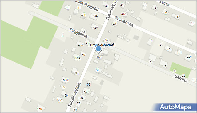Tumlin-Wykień, Tumlin-Wykień, 47A, mapa Tumlin-Wykień