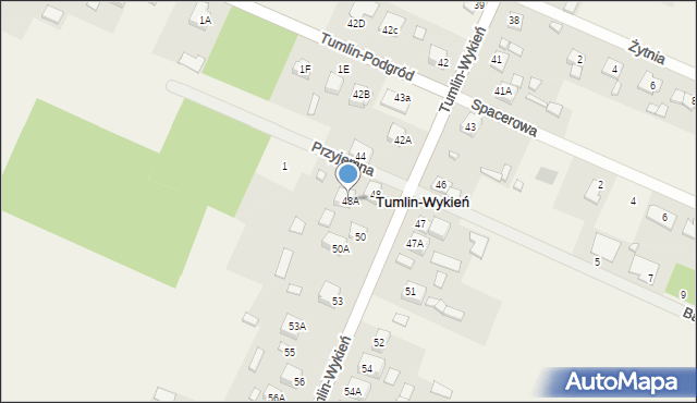 Tumlin-Wykień, Tumlin-Wykień, 48A, mapa Tumlin-Wykień