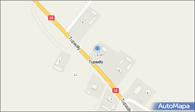 Tupadły, Tupadły, 7, mapa Tupadły