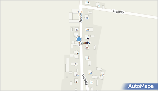 Tupadły, Tupadły, 3, mapa Tupadły