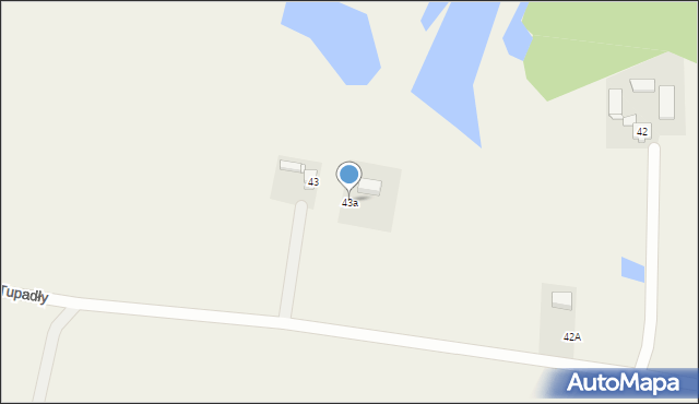 Tupadły, Tupadły, 43a, mapa Tupadły