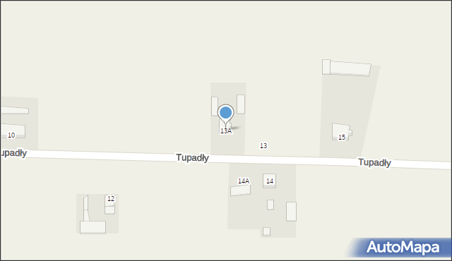 Tupadły, Tupadły, 13A, mapa Tupadły