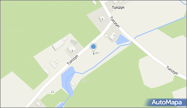 Turczyn, Turczyn, 9, mapa Turczyn