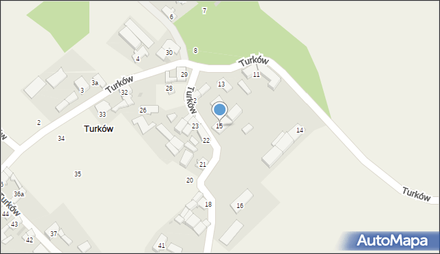 Turków, Turków, 15, mapa Turków