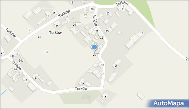 Turków, Turków, 20, mapa Turków