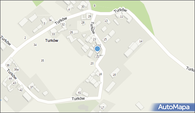 Turków, Turków, 21, mapa Turków