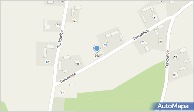 Turkowice, Turkowice, 66a, mapa Turkowice