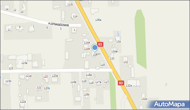 Turkowice, Turkowice, 115, mapa Turkowice