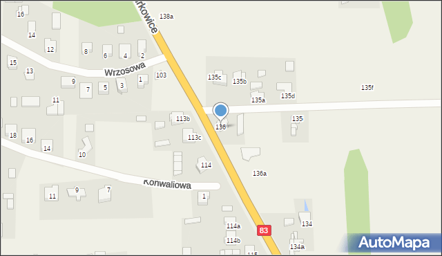 Turkowice, Turkowice, 136, mapa Turkowice