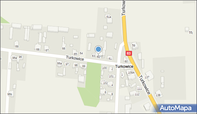 Turkowice, Turkowice, 62, mapa Turkowice