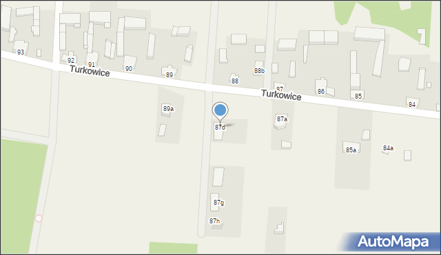 Turkowice, Turkowice, 87d, mapa Turkowice