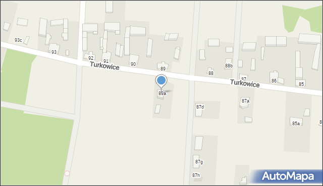 Turkowice, Turkowice, 89a, mapa Turkowice