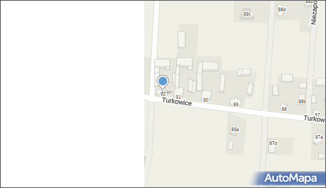 Turkowice, Turkowice, 92, mapa Turkowice