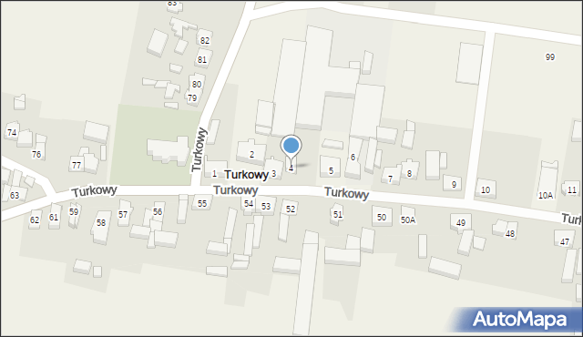 Turkowy, Turkowy, 4, mapa Turkowy