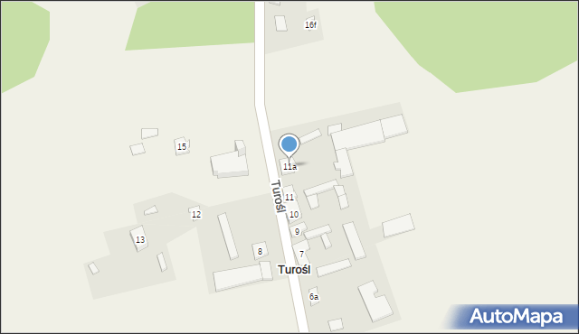 Turośl, Turośl, 11a, mapa Turośl