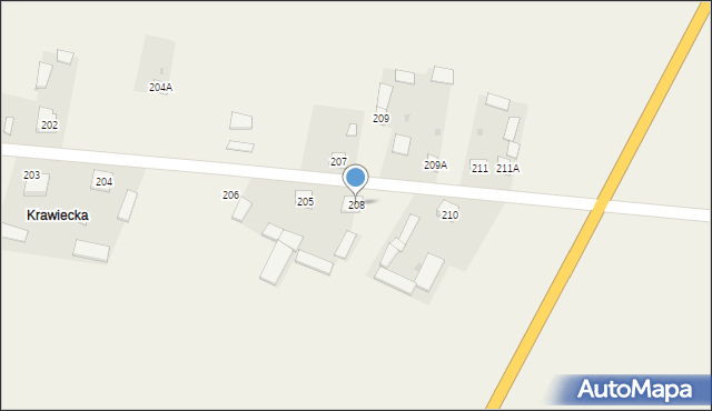 Turów, Turów, 208, mapa Turów