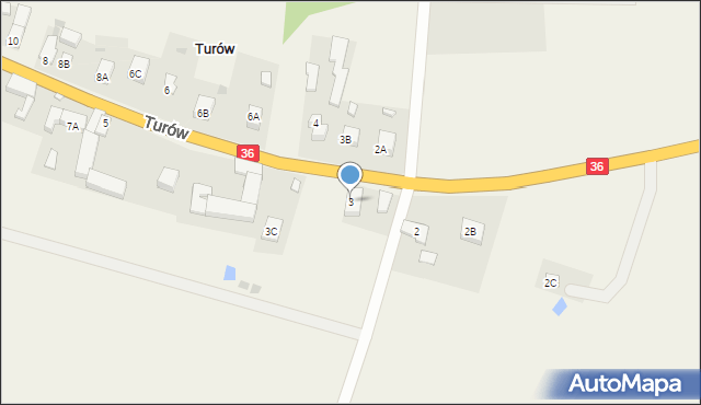 Turów, Turów, 3, mapa Turów