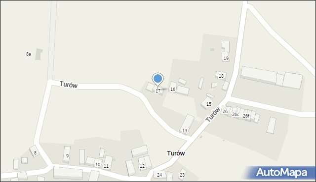 Turów, Turów, 17, mapa Turów